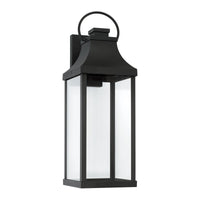 Capital Lighting Bradford 1 Light Night Sky Wall Lantern - 24 Black 946431BK-GL Coastal Lighting