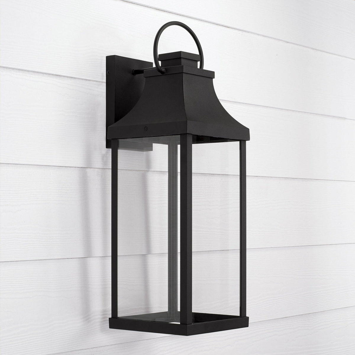 Capital Lighting Bradford 1 Light Night Sky Wall Lantern - 24 Black 946431BK-GL Coastal Lighting