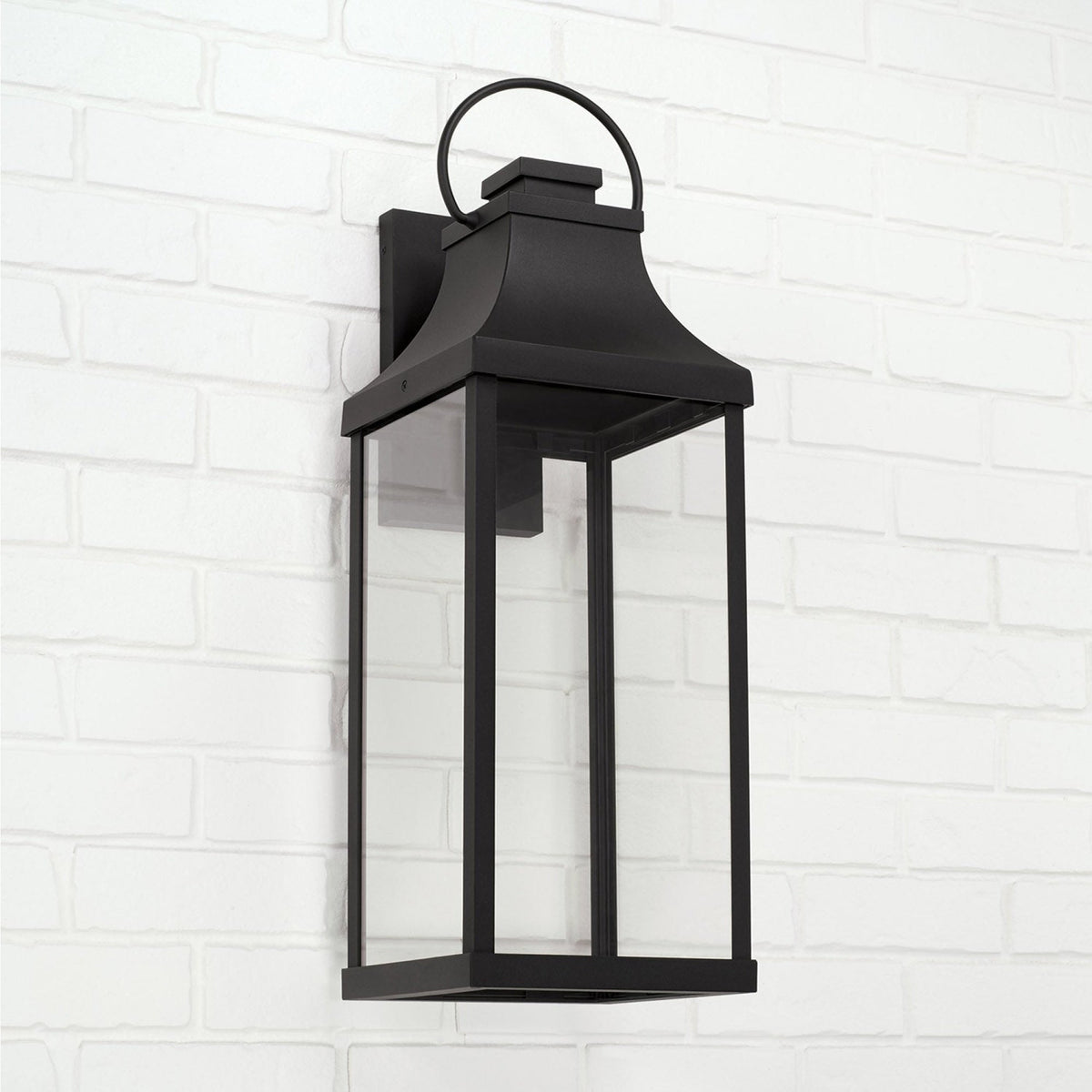 Capital Lighting Bradford 1 Light Night Sky Wall Lantern - 27 Black 946441BK-GL Coastal Lighting