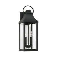 Capital Lighting Bradford 2 Light Wall Lantern - 20.75 Black 946421BK Coastal Lighting