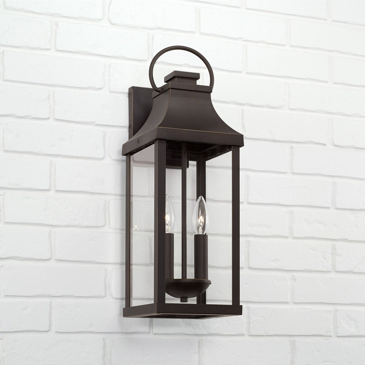 Capital Lighting Bradford 2 Light Wall Lantern - 20.75 Oiled Bronze 946421OZ Coastal Lighting