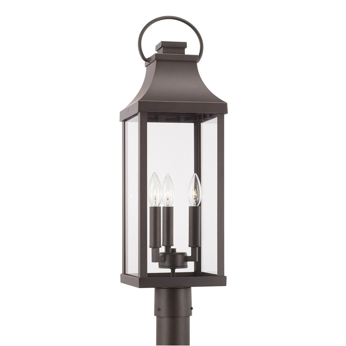 Capital Lighting Bradford 3 Light Post Lantern - Oiled Bronze 946432OZ Coastal Lighting