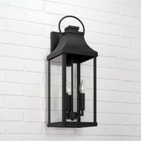 Capital Lighting Bradford 3 Light Wall Lantern - 24 Black 946431BK Coastal Lighting