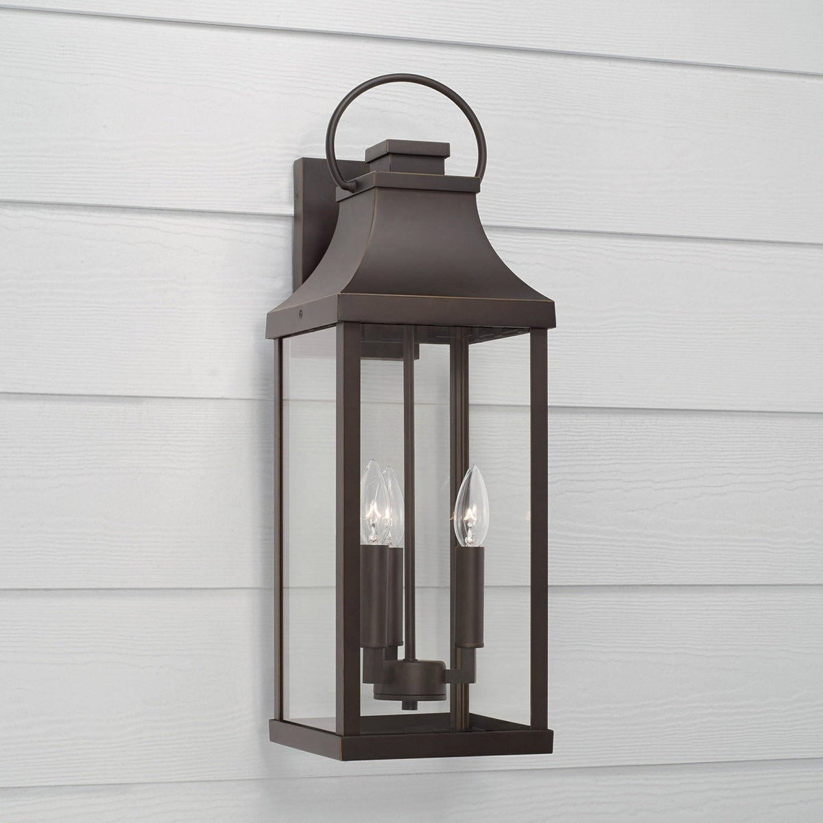 Capital Lighting Bradford 3 Light Wall Lantern - 24 Oiled Bronze 946431OZ Coastal Lighting