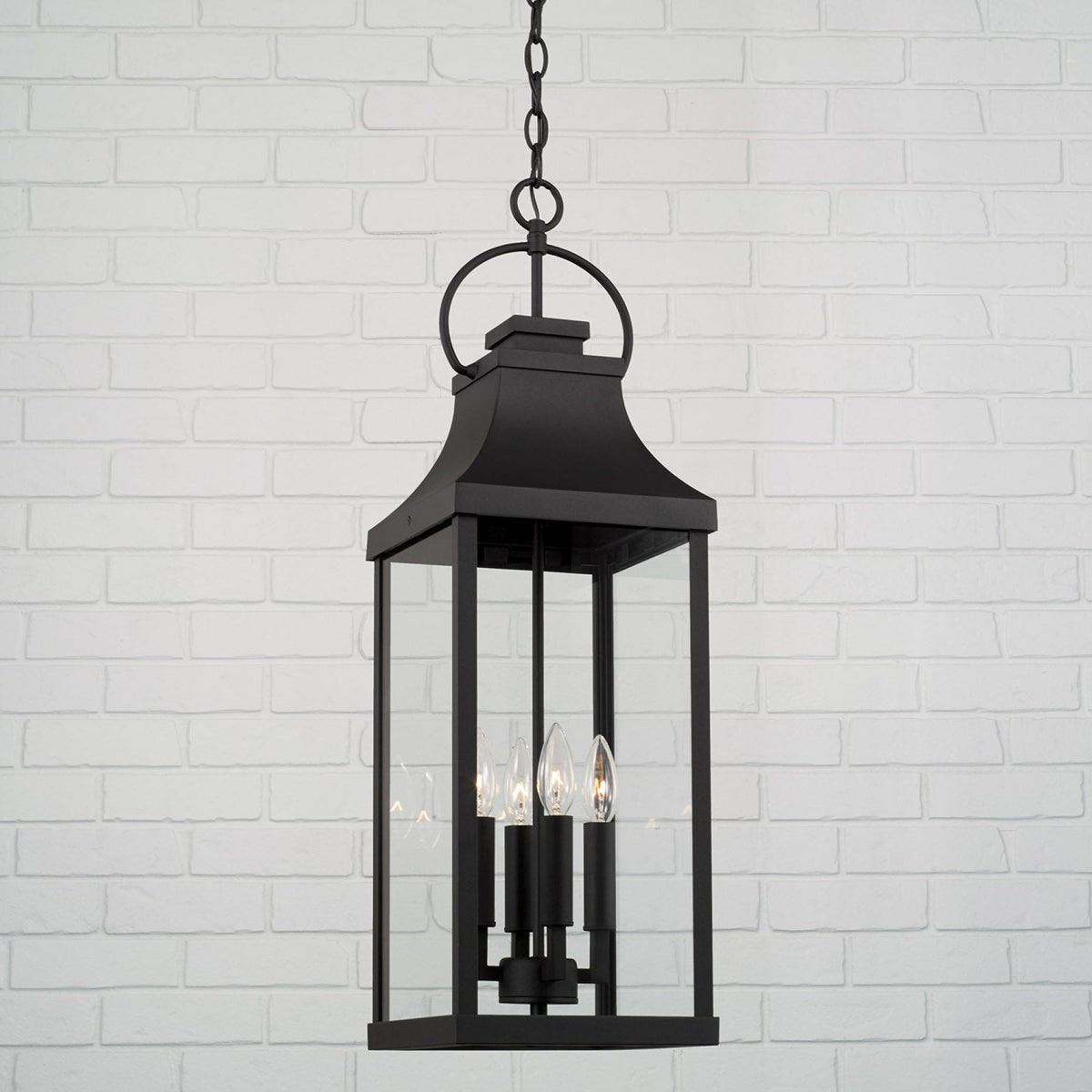 Capital Lighting Bradford 4 Light Hanging Lantern - Black 946442BK Coastal Lighting