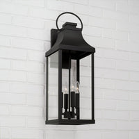 Capital Lighting Bradford 4 Light Wall Lantern - 27 Black 946441BK Coastal Lighting