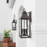 Capital Lighting Bradford 4 Light Wall Lantern - 27 Oiled Bronze 946441OZ Coastal Lighting