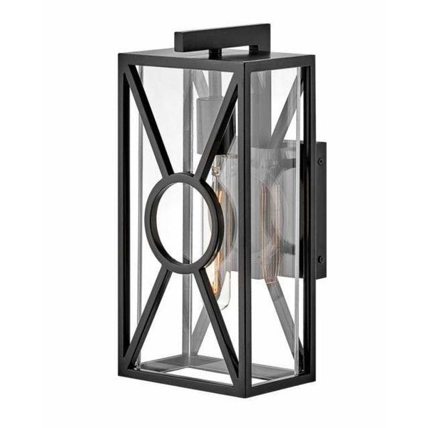 Hinkley Brixton Coastal Elements Wall Mount Lantern - Small 18370BK Black Coastal Lighting