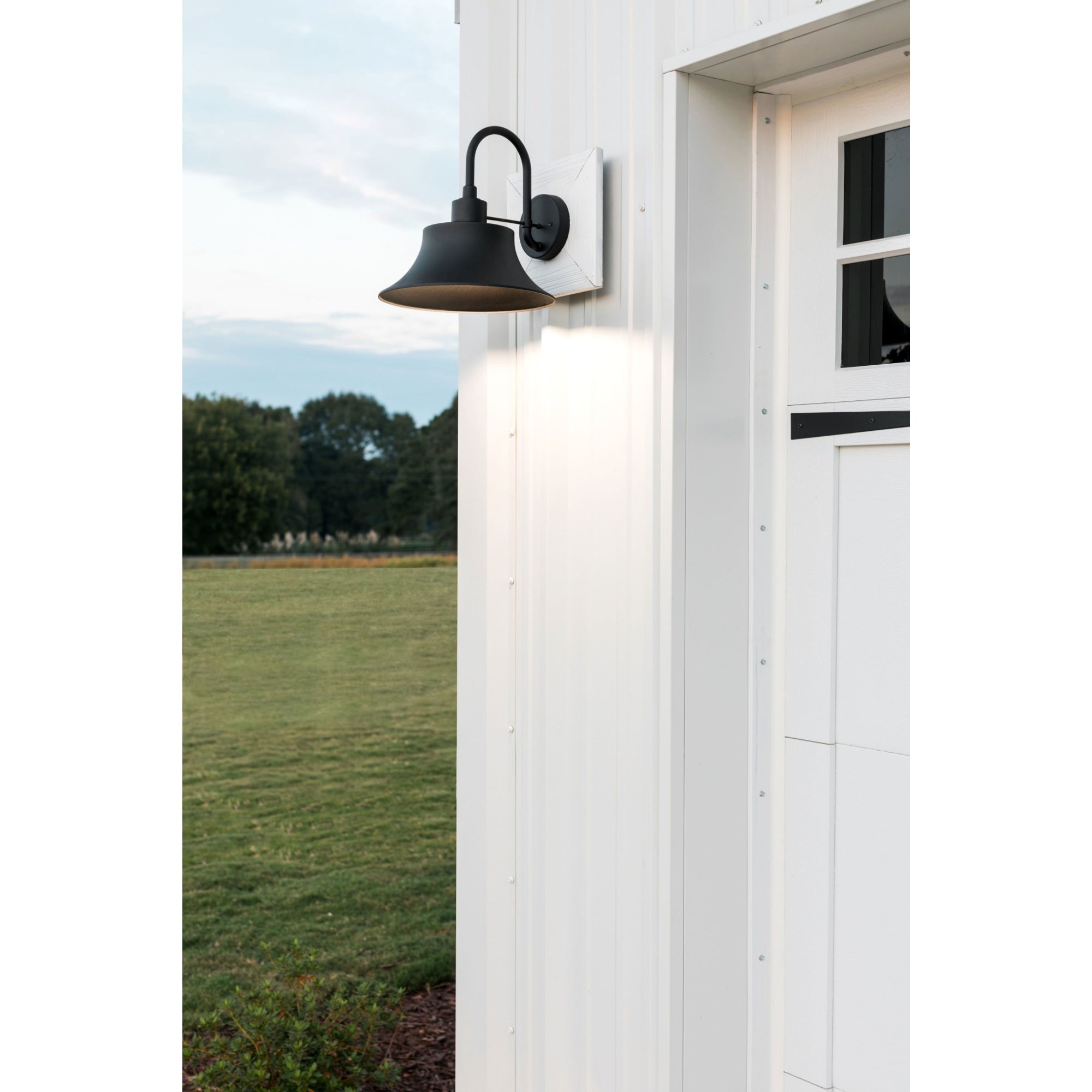 Brock Coastal Outdoor Wall Lantern 11.5 Black
