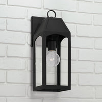 Capital Lighting Burton Coastal Outdoor Wall Lantern - 16.75 946311BK Coastal Lighting