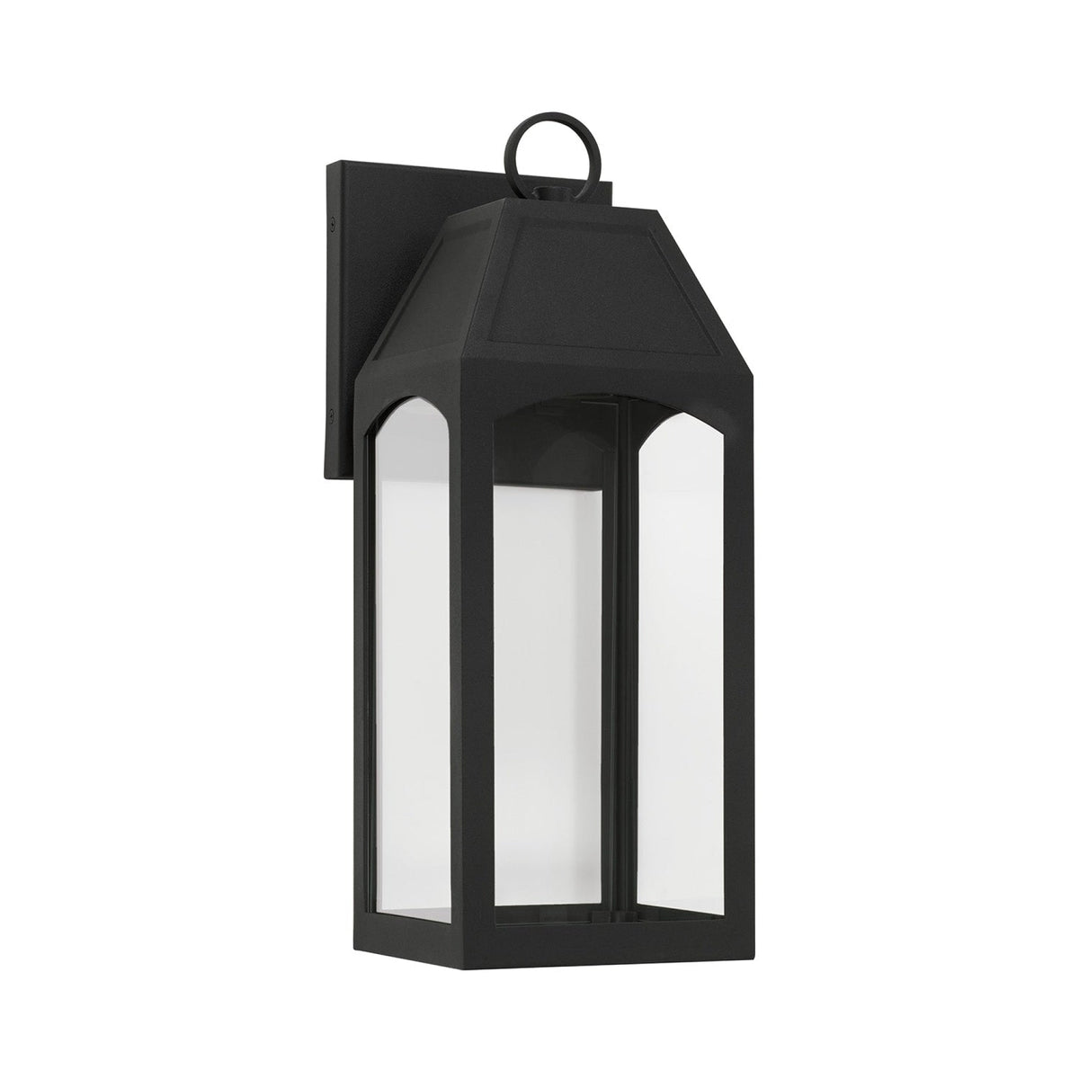 Coastal Lighting Burton - 1 Light Outdoor Wall Lantern 946311BK-GL Coastal Lighting