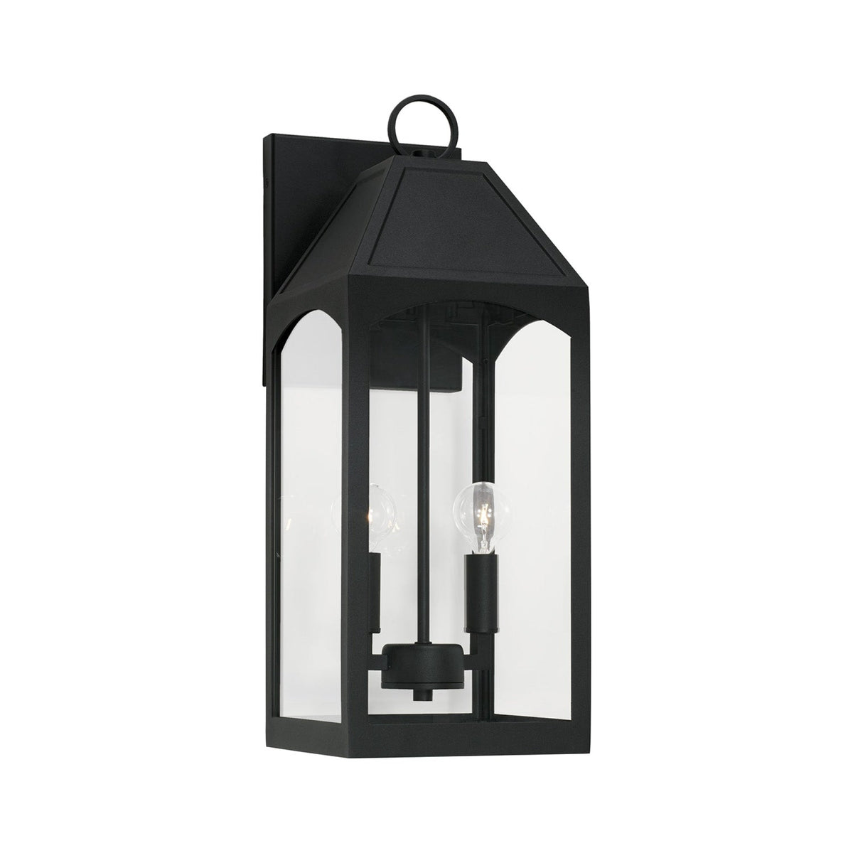 Capital Lighting Burton - Coastal Outdoor Wall Lantern - 20.5 946321BK Coastal Lighting