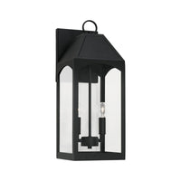 Capital Lighting Burton - Coastal Outdoor Wall Lantern - 20.5 946321BK Coastal Lighting