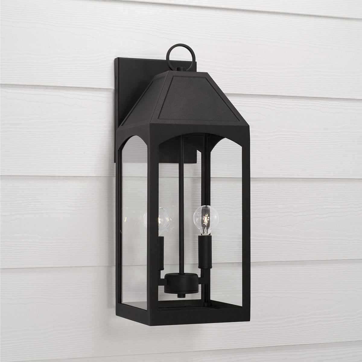 Capital Lighting Burton - Coastal Outdoor Wall Lantern - 20.5 946321BK Coastal Lighting