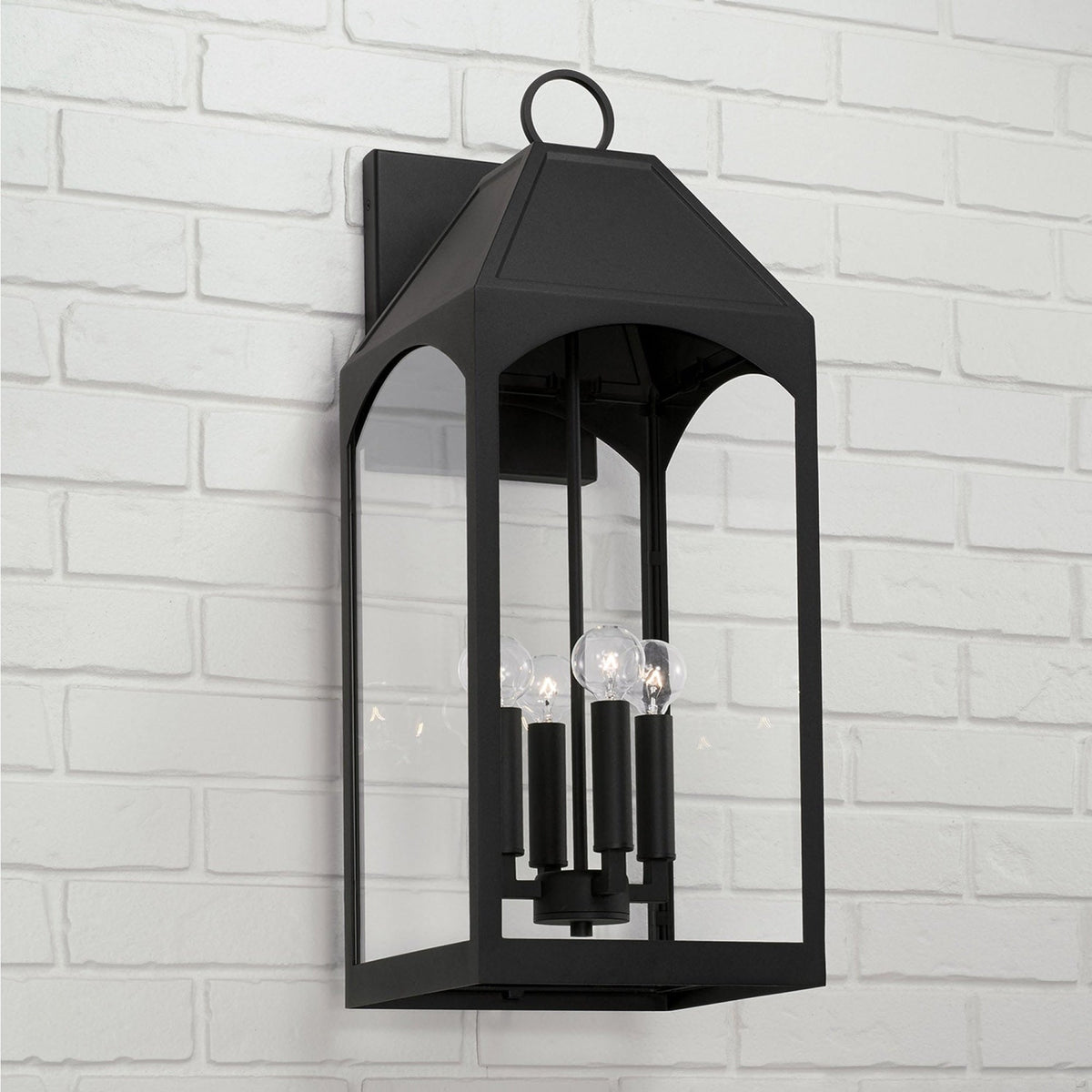 Capital Lighting Burton - Coastal Outdoor Wall Lantern - 26.25 946341BK Coastal Lighting