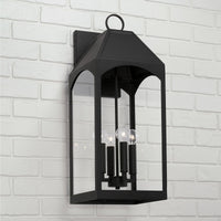 Capital Lighting Burton - Coastal Outdoor Wall Lantern - 26.25 946341BK Coastal Lighting