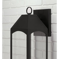 Capital Lighting Burton - Coastal Outdoor Wall Lantern - 26.25 - Dark Sky 946341BK-GL Coastal Lighting