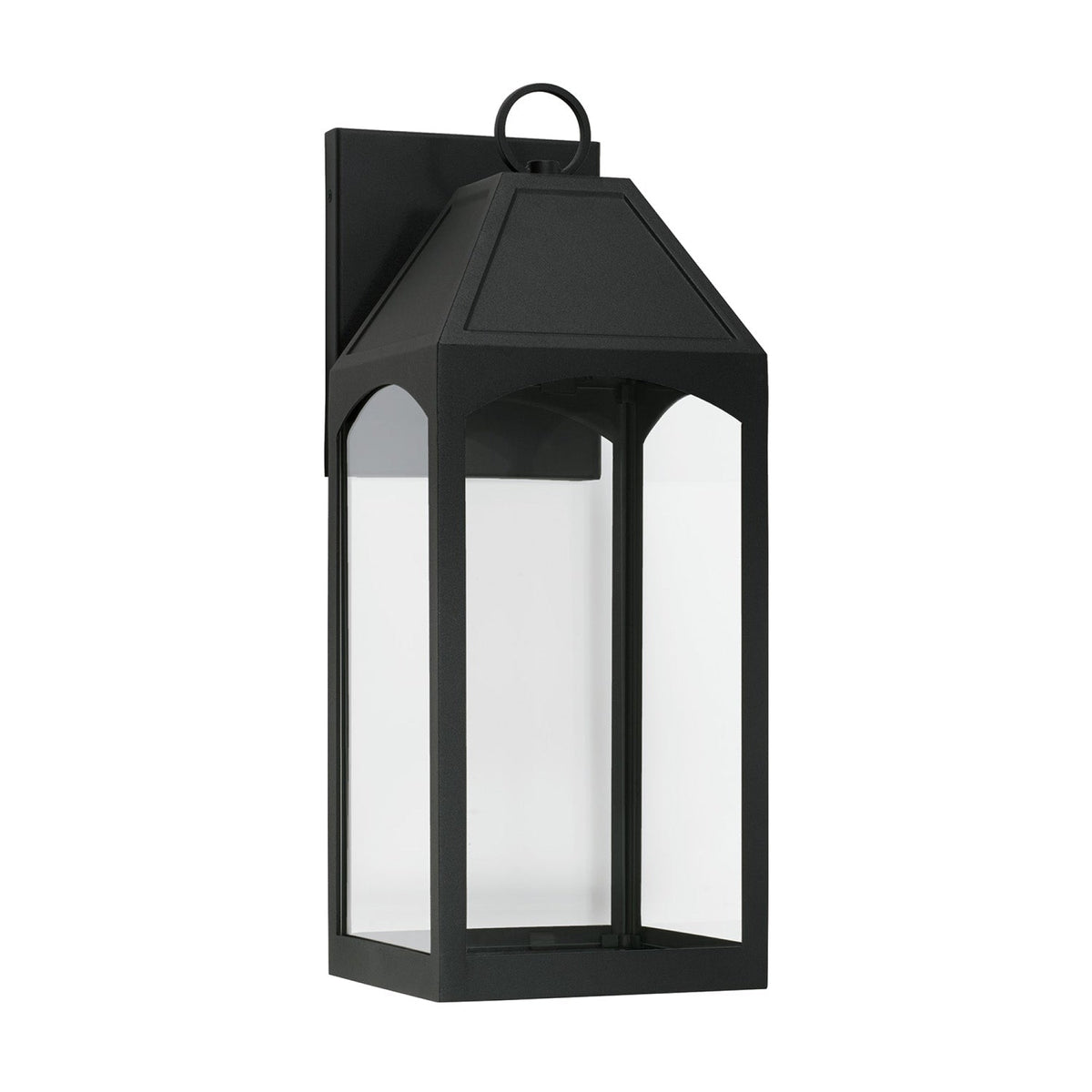 Capital Lighting Burton - Coastal Outdoor Wall Lantern - 26.25 - Dark Sky 946341BK-GL Coastal Lighting