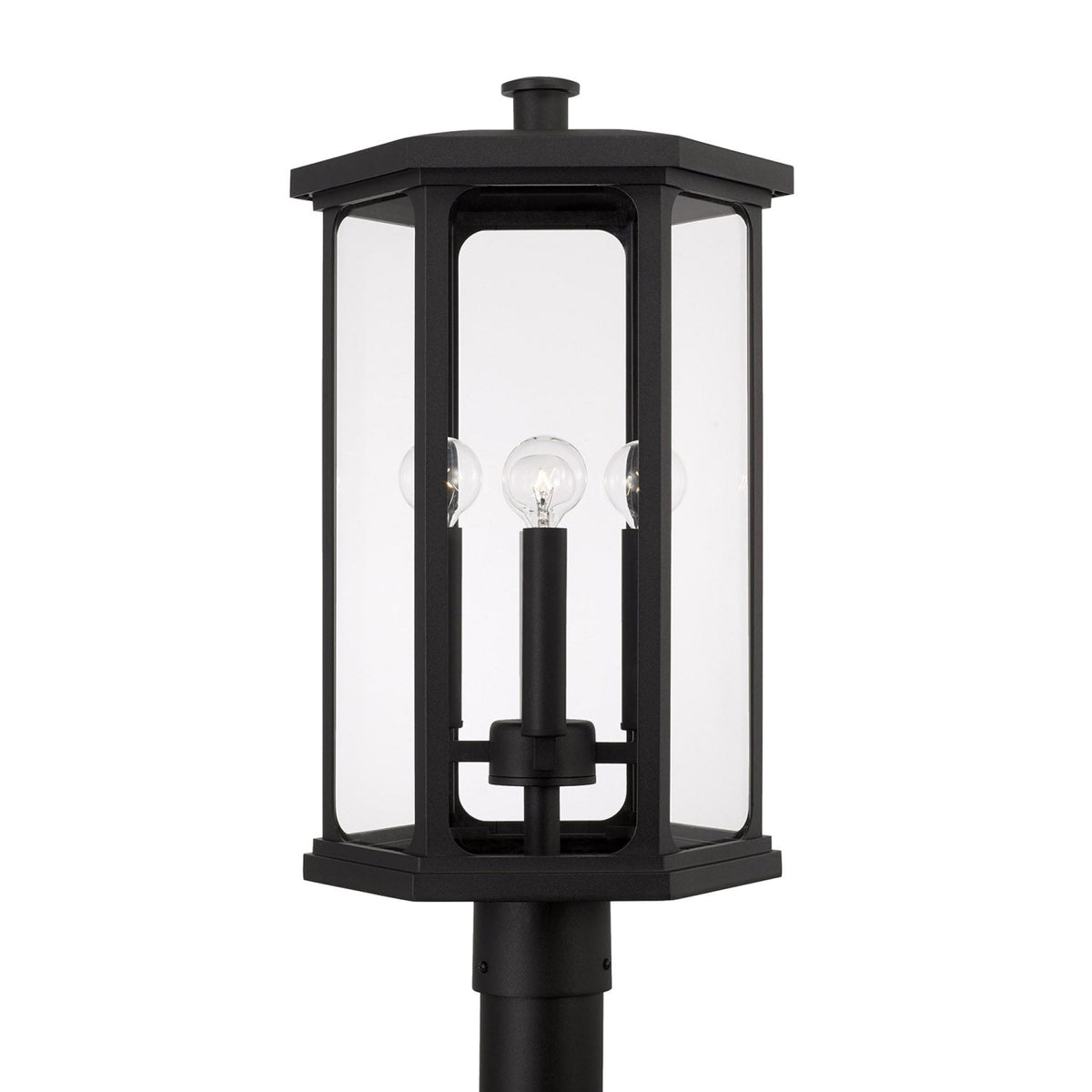 Capital Lighting Charleston Coastal Outdoor Post Lantern - Black 946643BK Coastal Lighting