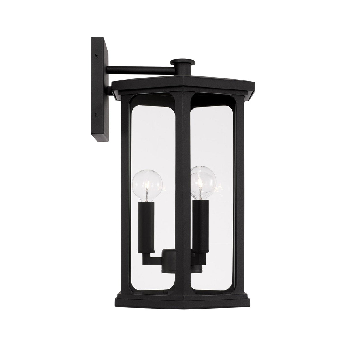 Capital Lighting Charleston Coastal Outdoor Wall Lantern - Medium 16 - Black 946631BK Coastal Lighting