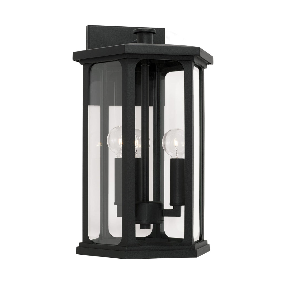 Capital Lighting Charleston Coastal Outdoor Wall Lantern - Medium 16 - Black 946631BK Coastal Lighting