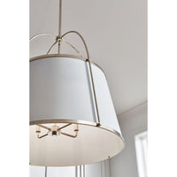 Clarke Drum Chandelier - Polished Nickel