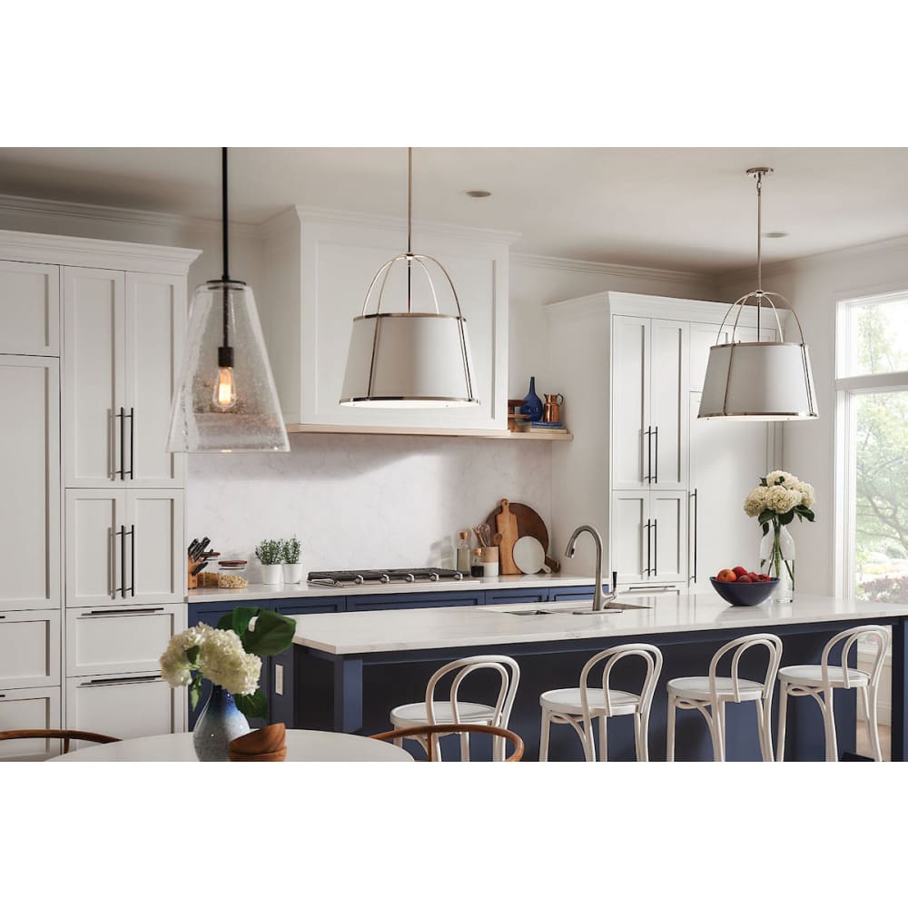 Clarke Drum Chandelier - Polished Nickel
