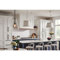 Clarke Drum Chandelier - Polished Nickel