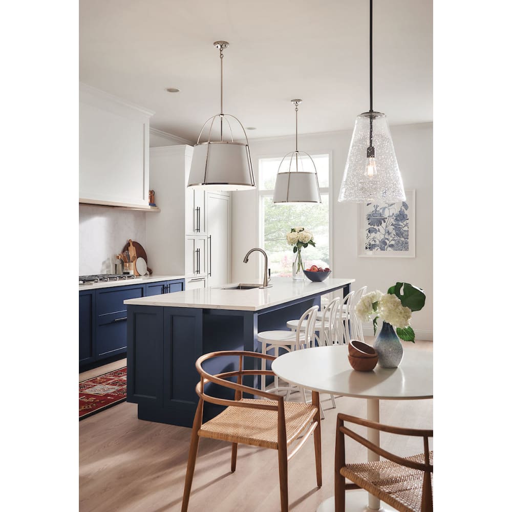 Clarke Drum Chandelier - Polished Nickel