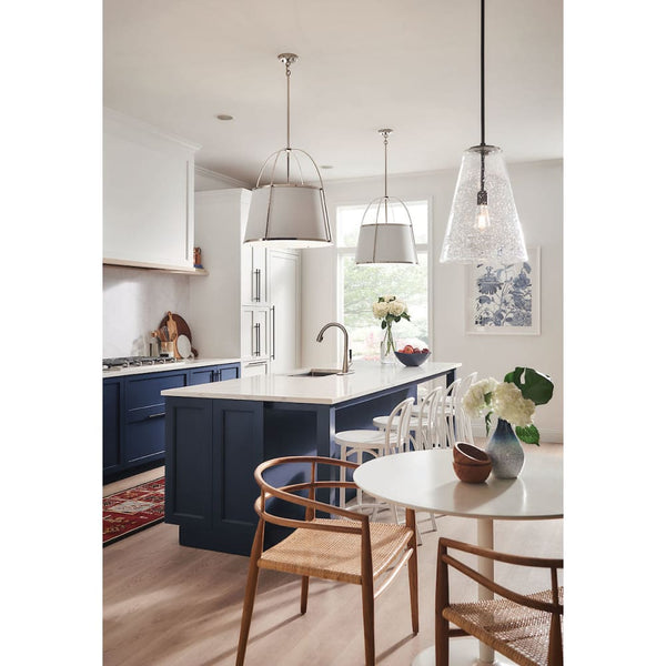 Clarke Drum Chandelier - Polished Nickel