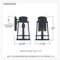 Dunham Coastal Outdoor Wall Lantern - Medium 13"