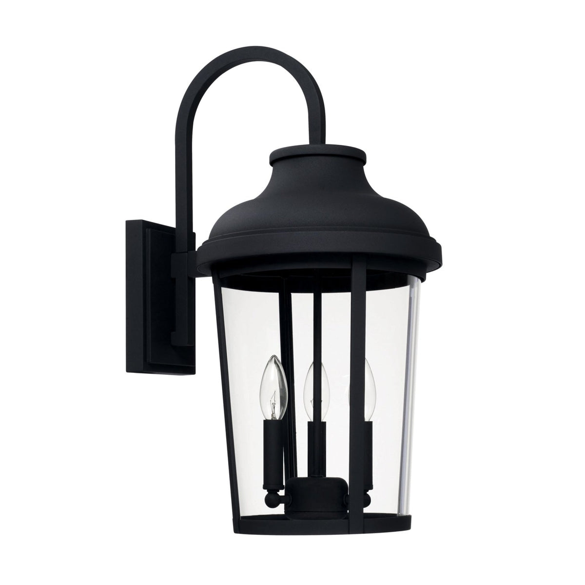 Capital Lighting Three Light Outdoor Wall Lantern 927031BK Coastal Lighting