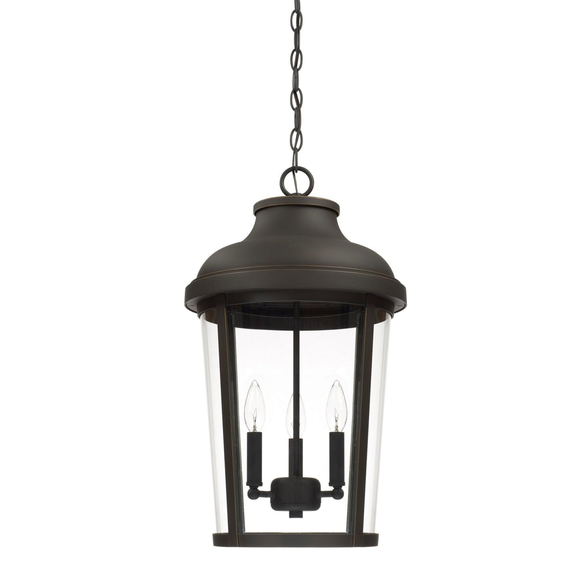 Capital Lighting Three Light Outdoor Hanging Lantern 927033OZ Coastal Lighting