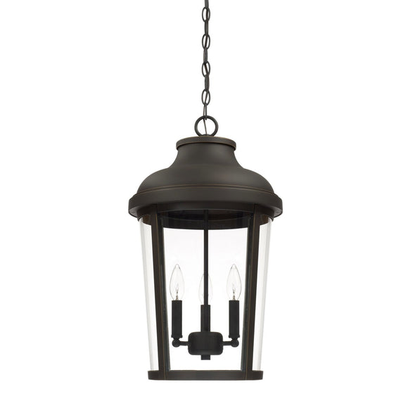 Capital Lighting Three Light Outdoor Hanging Lantern 927033OZ Coastal Lighting