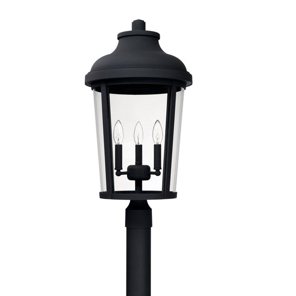 Capital Lighting Three Light Outdoor Post Lantern 927034BK Coastal Lighting