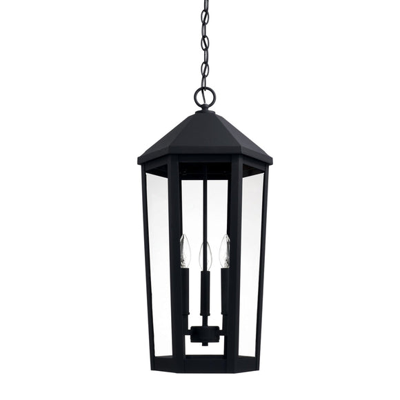 Capital Lighting Three Light Outdoor Hanging Lantern 926933BK Coastal Lighting