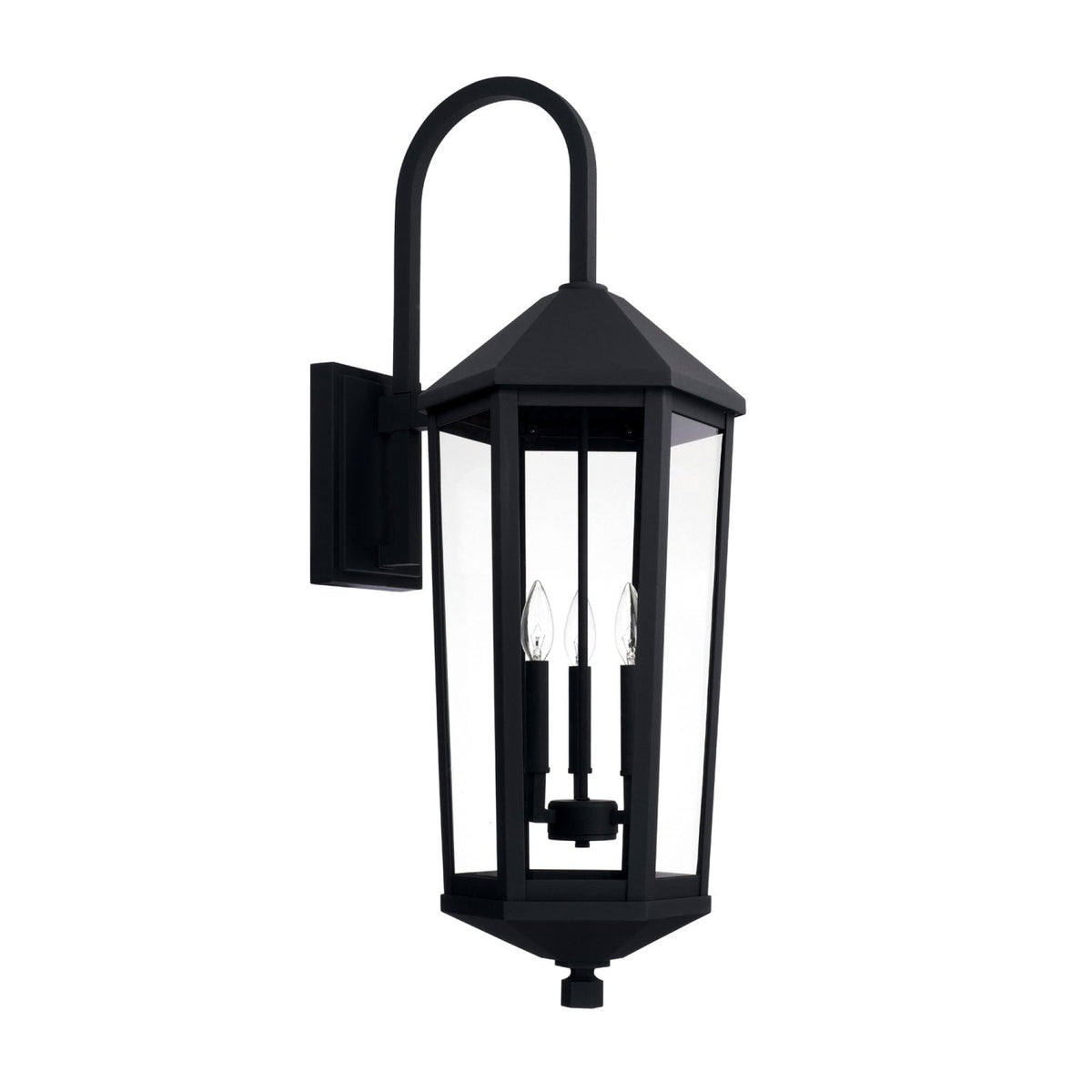 Capital Lighting Three Light Outdoor Wall Lantern 926932BK Coastal Lighting