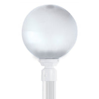 Wave Everstone Non-Corrosive Globe Post Top - Companion Size S26TC-WH Whitestone / Clear Prismatic Coastal Lighting