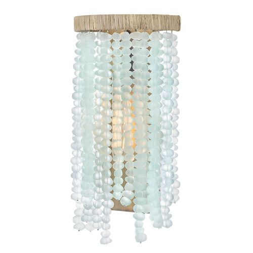Dune Blue Sea Glass Sconce