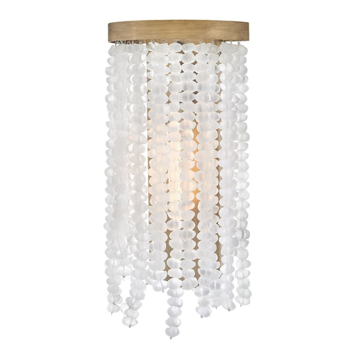 Dune White Sea Glass Sconce