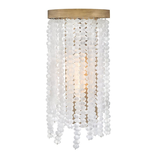 Dune White Sea Glass Sconce