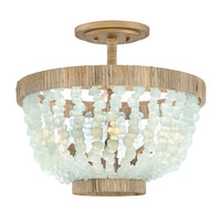 Dune Blue Sea Glass Semi-Flush Mount