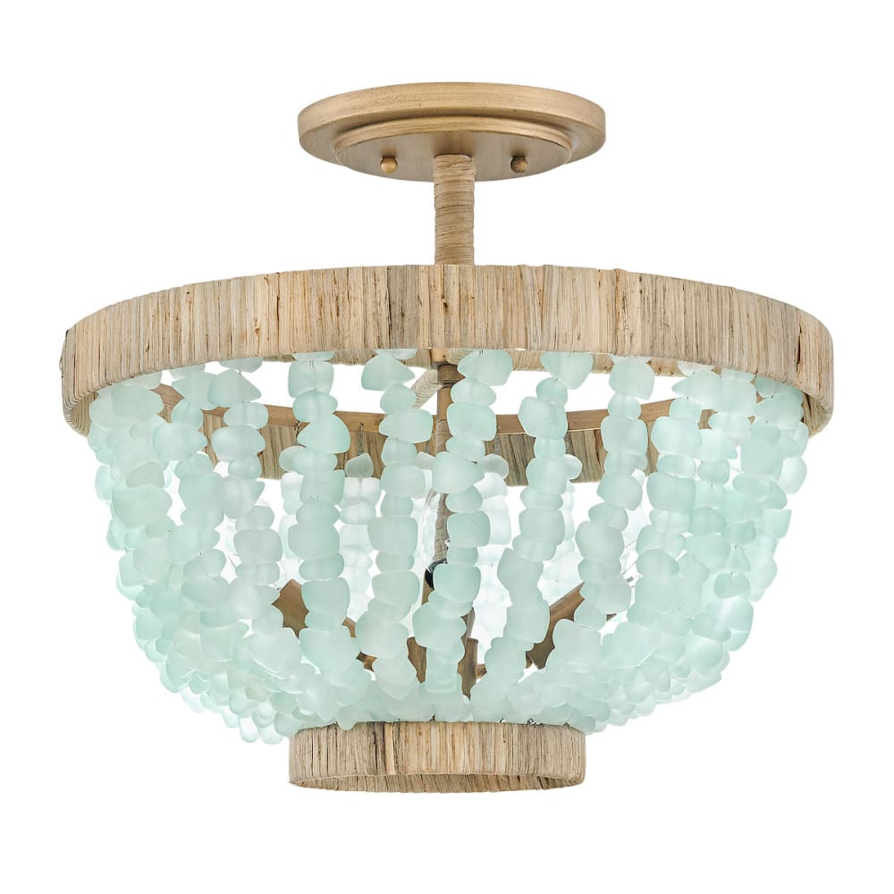 Dune Blue Sea Glass Semi-Flush Mount