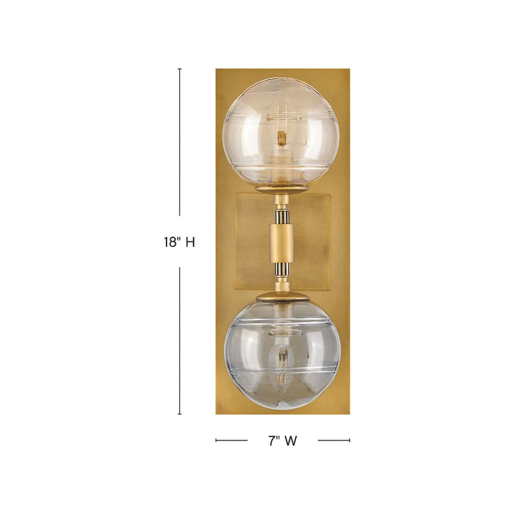 Oberon 2 Light Sconce - Brass