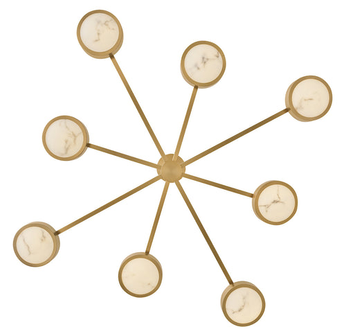 Cava Chandelier/Semi-Flush Mount - Brass