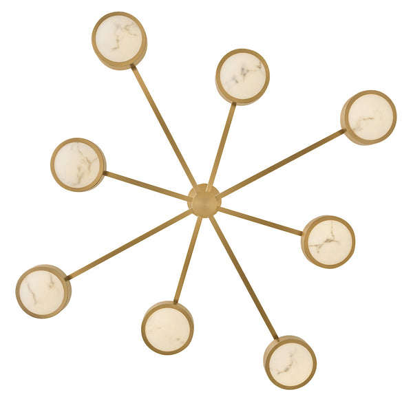Cava Chandelier/Semi-Flush Mount - Brass