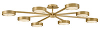 Cava Chandelier/Semi-Flush Mount - Brass