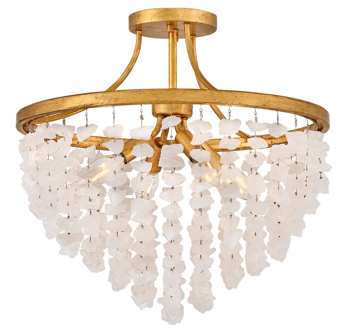 Myra Rock Crystal Semi-Flush Mount – Coastal Lighting