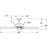 Hinkley Hampton Coastal Environment Outdoor Fan - 52 Driftwood 74901652FGTNWA Coastal Lighting