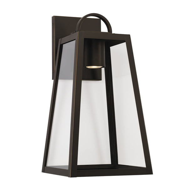 Capital Lighting Leighton - 1 Light Coastal Outdoor Wall Lantern - Dark Sky - 20 - Oiled Bronze 943712OZ-GL Coastal Lighting